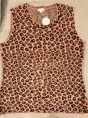 ODDY Leopard Print sweater vest